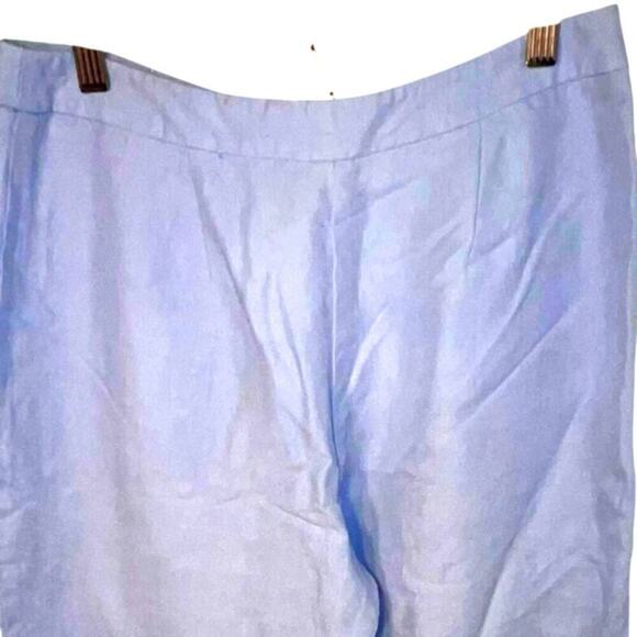 Sigrid Olsen ladies 6 linen viscose embroidered sequin hem office dress pants - Picture 4 of 12